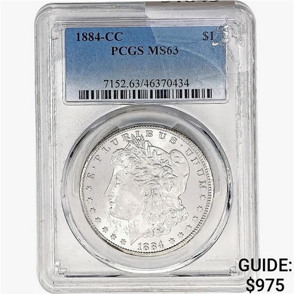 1884-CC Morgan Silver Dollar PCGS MS63