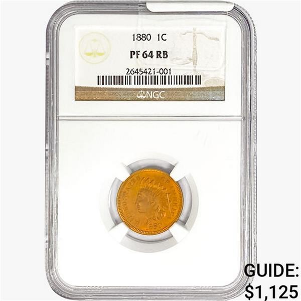 1880 Indian Head Cent NGC PF64 RB