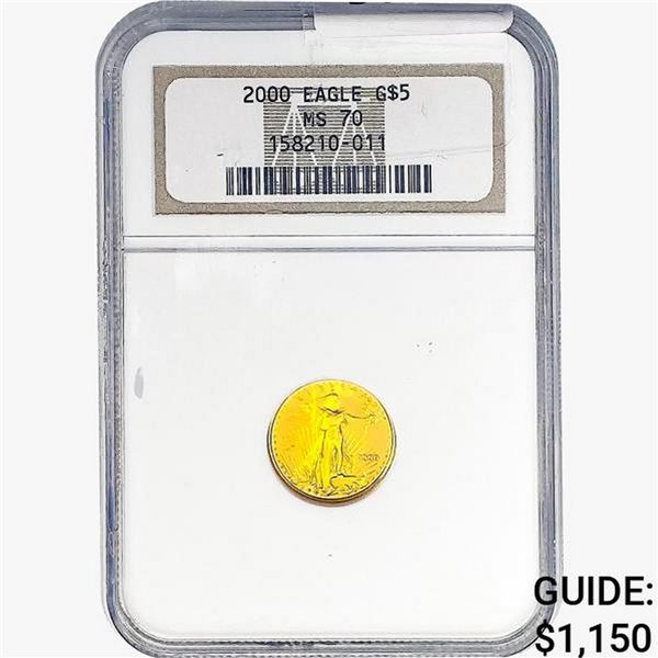 2000 1/10oz. Gold $5 Eagle NGC MS70
