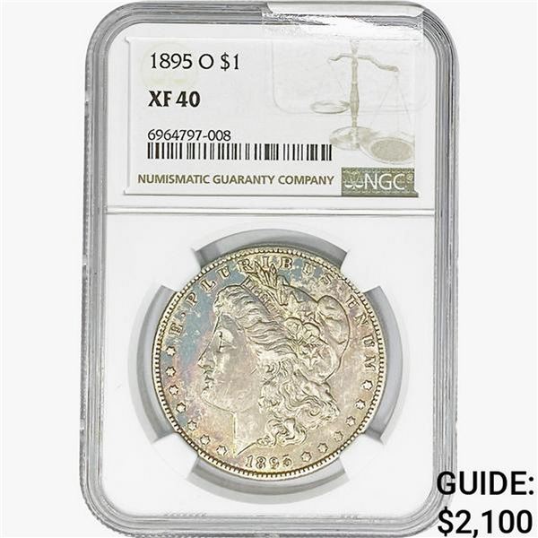 1895-O Morgan Silver Dollar NGC XF40