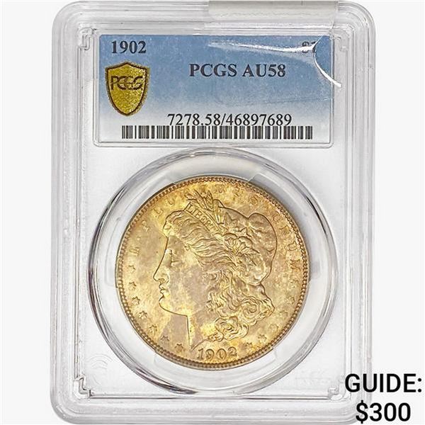 1902 Morgan Silver Dollar PCGS AU58