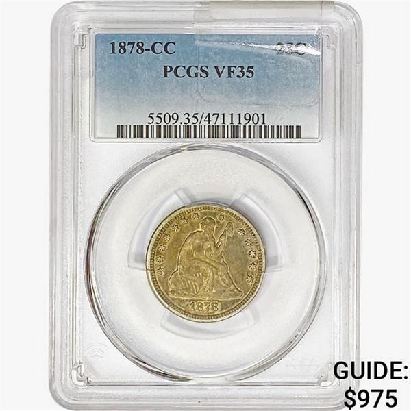 1878-CC Seated Liberty Quarter PCGS VF35