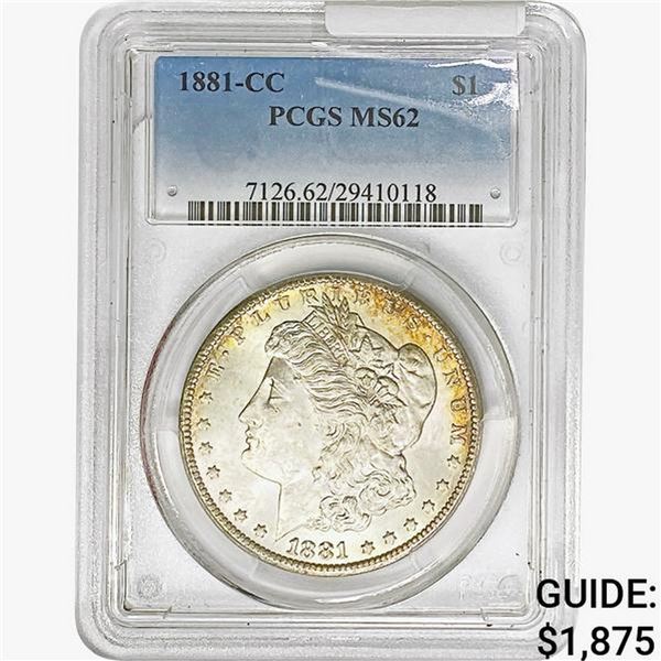 1881-CC Morgan Silver Dollar PCGS MS62