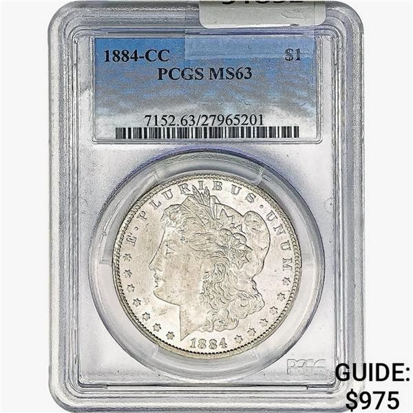 1884-CC Morgan Silver Dollar PCGS MS63