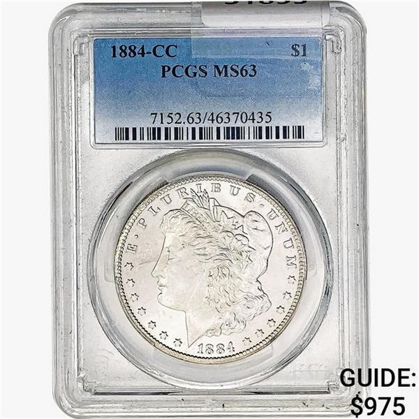 1884-CC Morgan Silver Dollar PCGS MS63