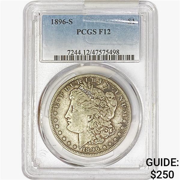 1896-S Morgan Silver Dollar PCGS F12