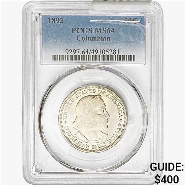 1893 Columbia Half Dollar PCGS MS64