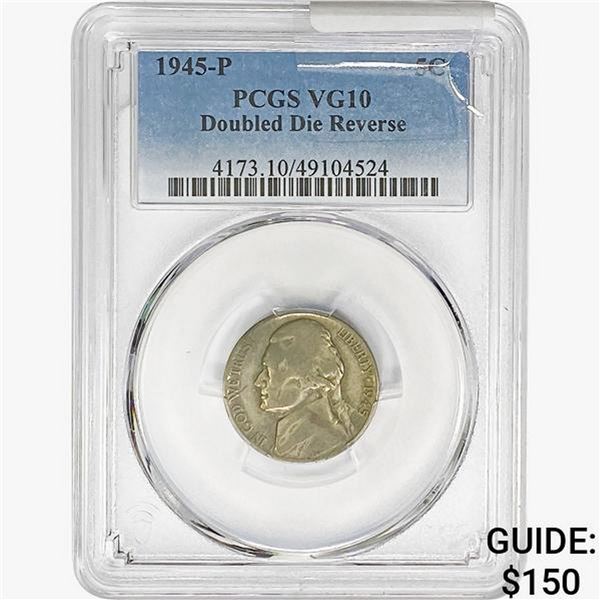1945-P Jefferson Nickel PCGS VG10 DDR