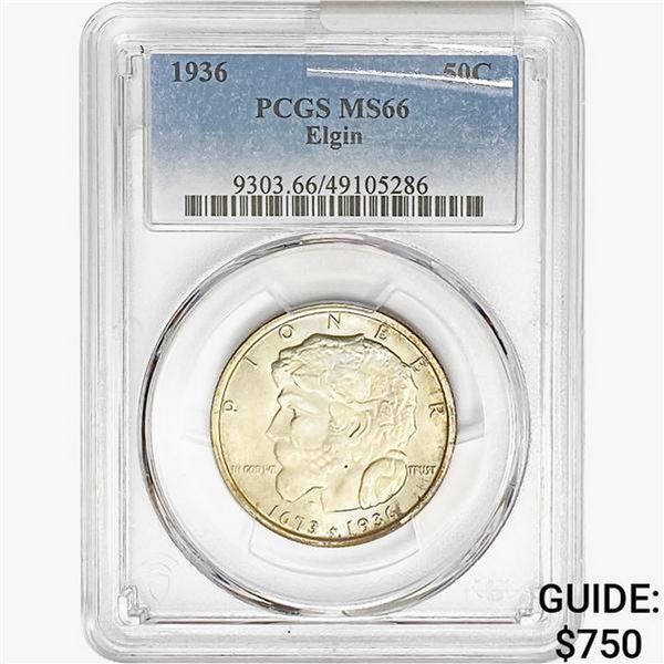1936 Elgin Half Dollar PCGS MS66