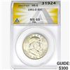 1951-D Franklin Half Dollar ANACS MS65 FBL