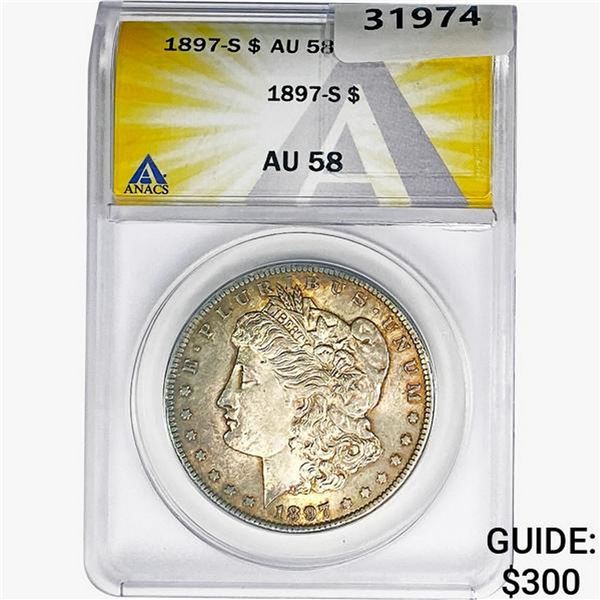 1897-S Morgan Silver Dollar ANACS AU58