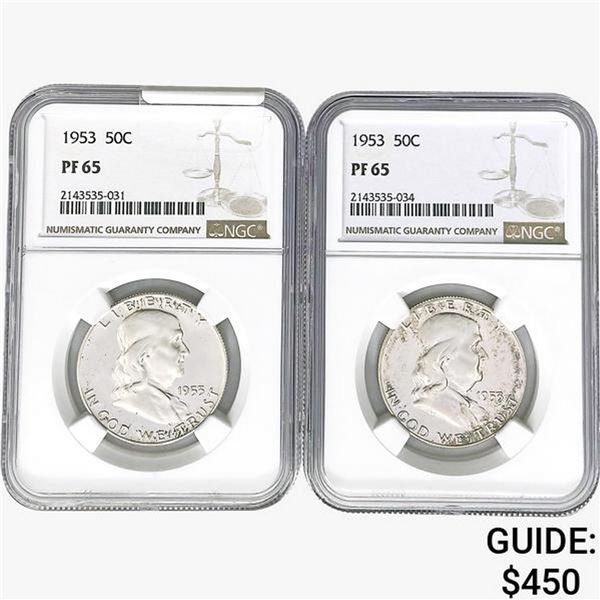 [2]1953 Franklin Half Dollar NGC PF65