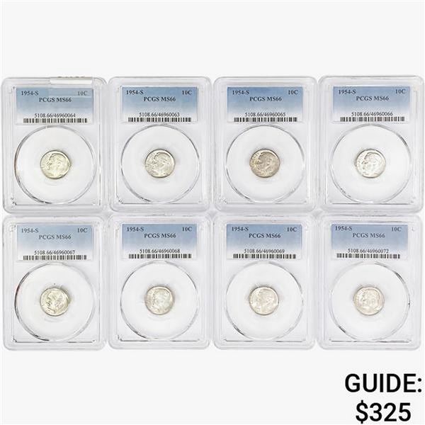 [8]1954-S Roosevelt Dime PCGS MS66