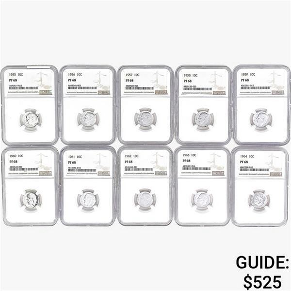 [10] 1955-1964 Roosevelt Dime NGC PF68