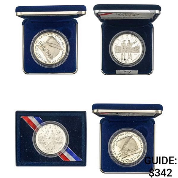 [4]1987-2004 0.76oz Silver Commemorative Dollars