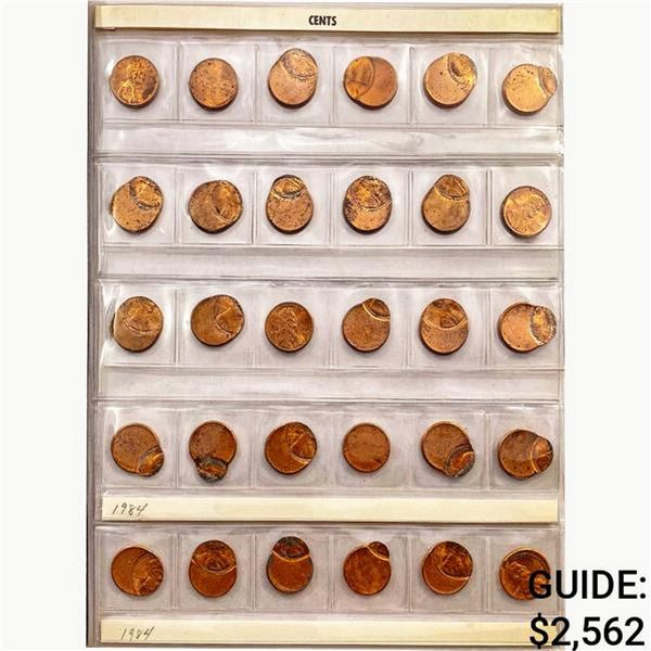 Varied Date Error Lincoln Cent Collection [135 Coins]