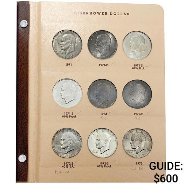 1971-1978 Complete Ike Dollar Set W/Proofs [32 Coins]