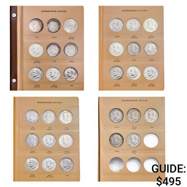 1971-1978 Complete Ike Dollar Collection W/Proofs [32 Coins]