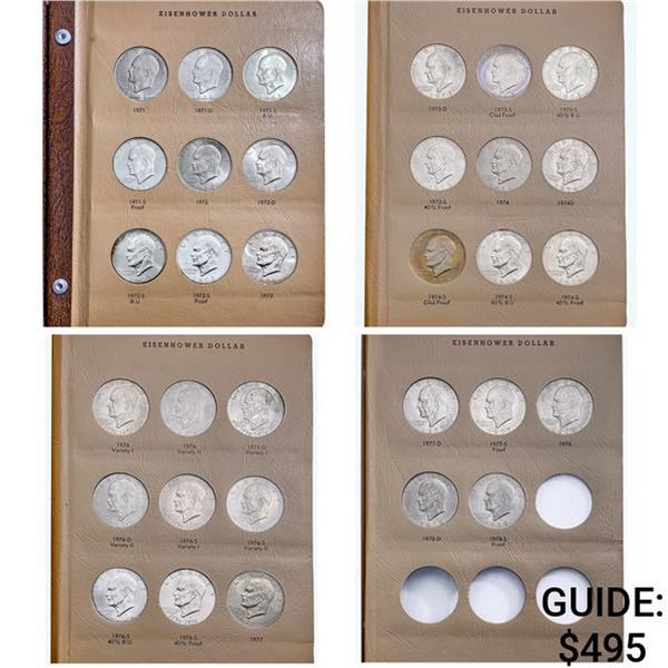 1971-1978 Complete Ike Dollar Collection W/Proofs [32 Coins]