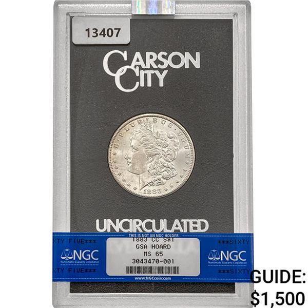 1883-CC Morgan Silver Dollar NGC MS65 GSA