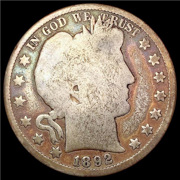 1892-S Barber Half Dollar NICELY CIRCULATED