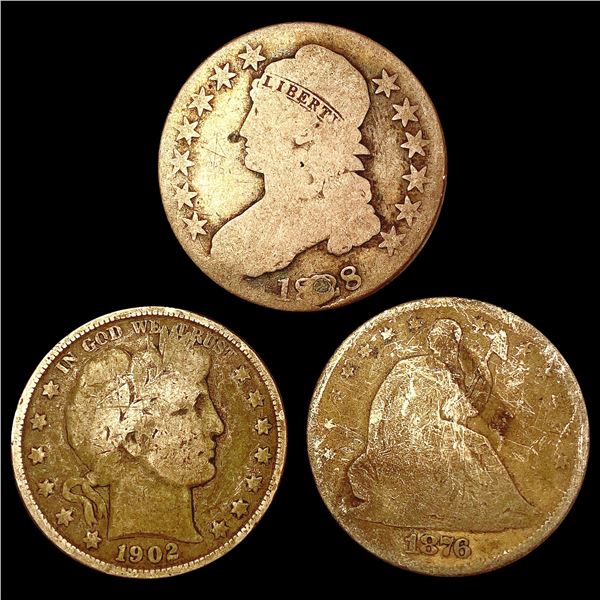 [3] 1828-1902 Capped Bust Half Dollar HIGH GRADE