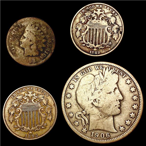 [4] 1868-1906 U.S Type Coin Lot HIGH GRADE