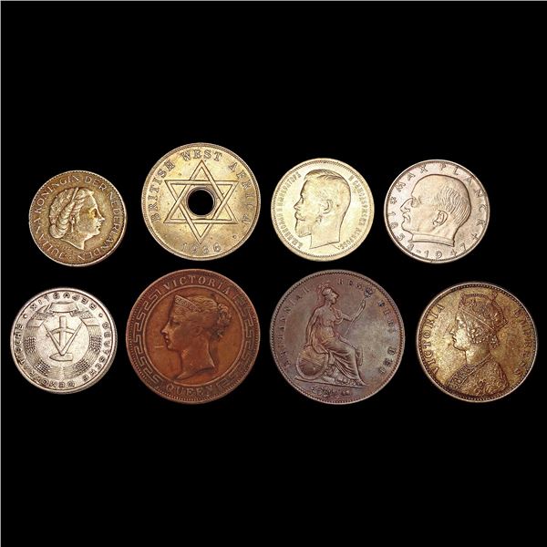 [8] 1844-1957 Foreign Coin Lot HIGH GRADE