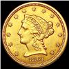 Image 1 : 1861 $2.50 Gold Quarter Eagle UNCIRCULATED
