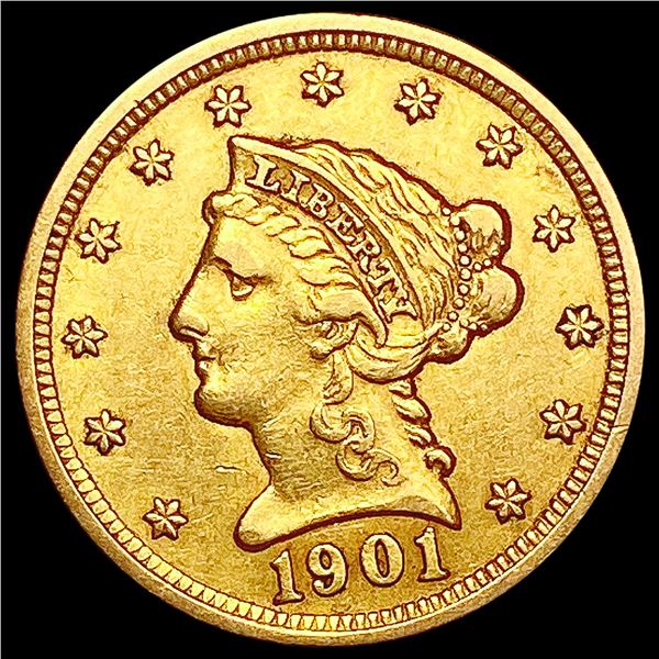 1901 $2.50 Gold Quarter Eagle CHOICE AU