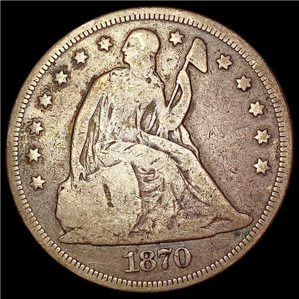1870 Seated Liberty Dollar NICELY CIRCULATED