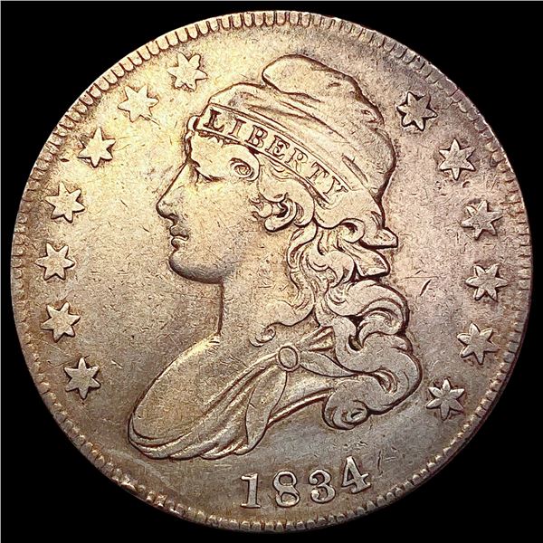 1834 Capped Bust Half Dollar LIGHTLY CIRCULATED