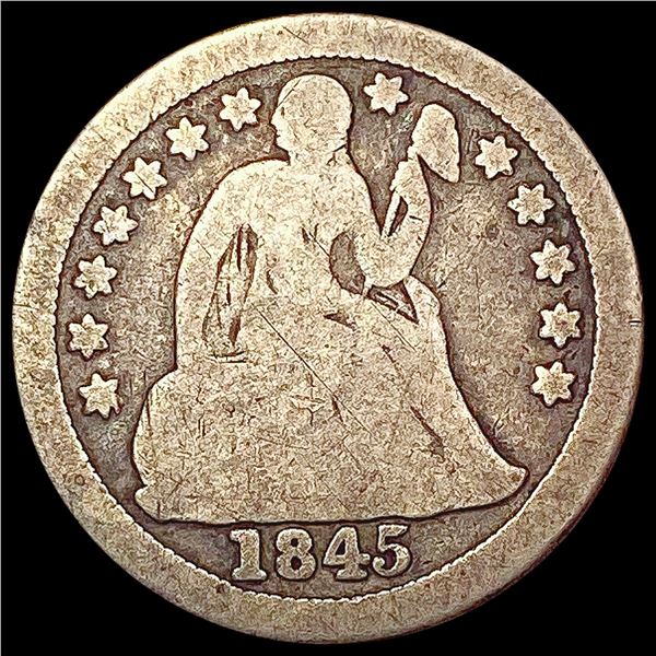1845-O Seated Liberty Dime NICELY CIRCULATED