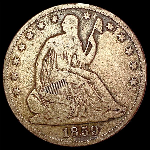 1859-O Seated Liberty Half Dollar NICELY CIRCULATED