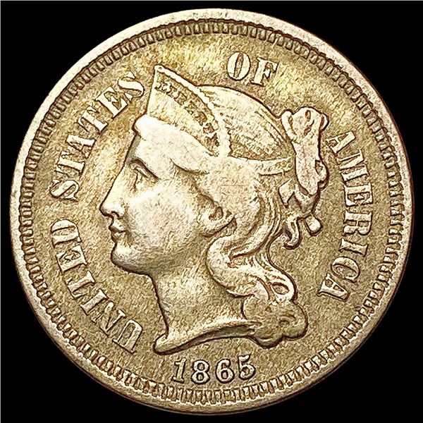 1865 Nickel Three Cent LIGHTLY CIRCULATED