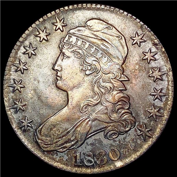 1830 Capped Bust Half Dollar CHOICE AU