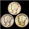 Image 1 : [3] 1921 Mercury Dime LIGHTLY CIRCULATED
