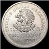 Image 2 : 1950 Mexico 5 Peso Silver Southeastern Railroad CLOSELY UNCIRCULATED