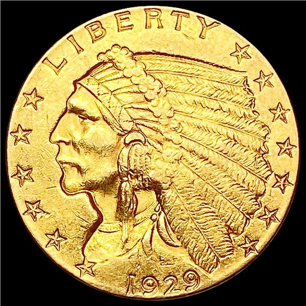 1929 $2.50 Gold Quarter Eagle CHOICE AU