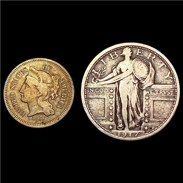 [2] 1868-1917 Type Coin Lot LIGHTLY CIRCULATED