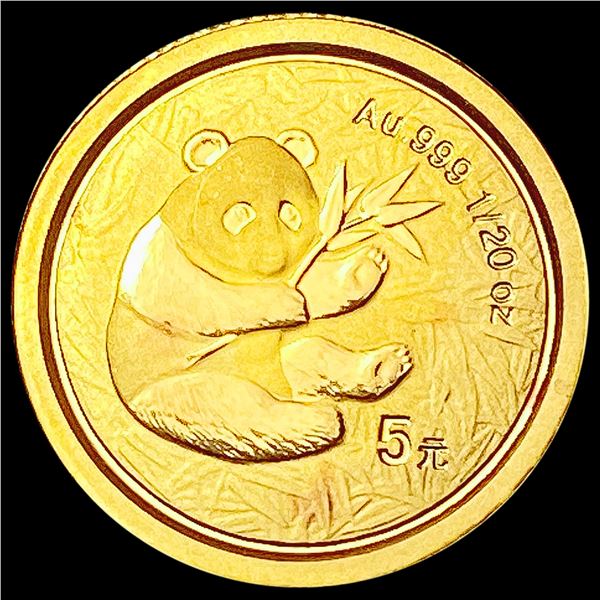 2000 1/20 Oz Gold Panda LIGHTLY CIRCULATED