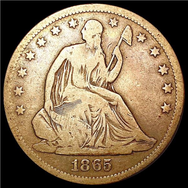 1865-S Seated Liberty Half Dollar NICELY CIRCULATED