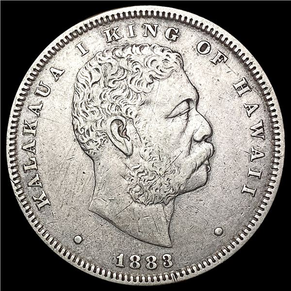 1883 Kingdom of Hawaii Half Dollar LIGHTLY CIRCULATED