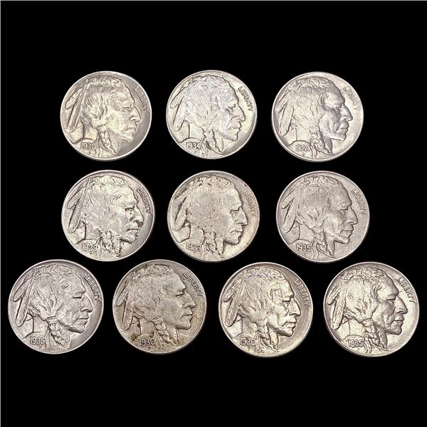 1929-1935 Buffalo Nickel Lot (10) HIGH GRADE