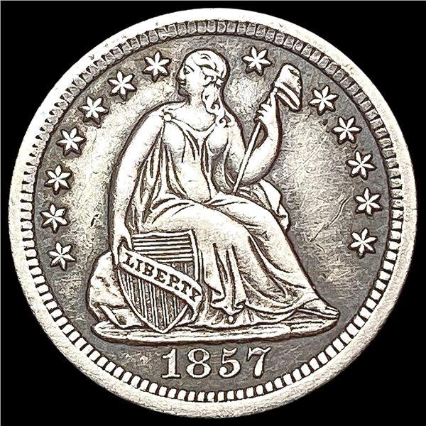 1857-O Seated Liberty Half Dime CLOSELY UNCIRCULATED