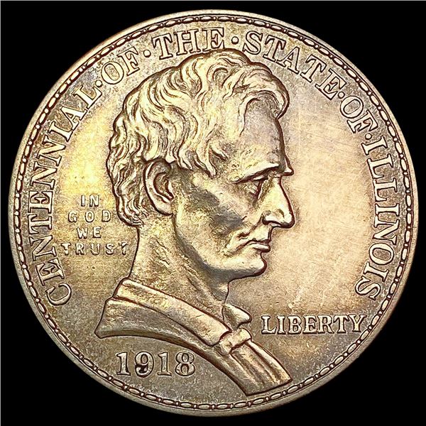 1918 Illinois Half Dollar CLOSELY UNCIRCULATED
