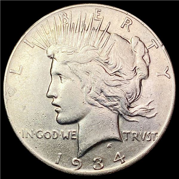 1934-S Silver Peace Dollar CLOSELY UNCIRCULATED