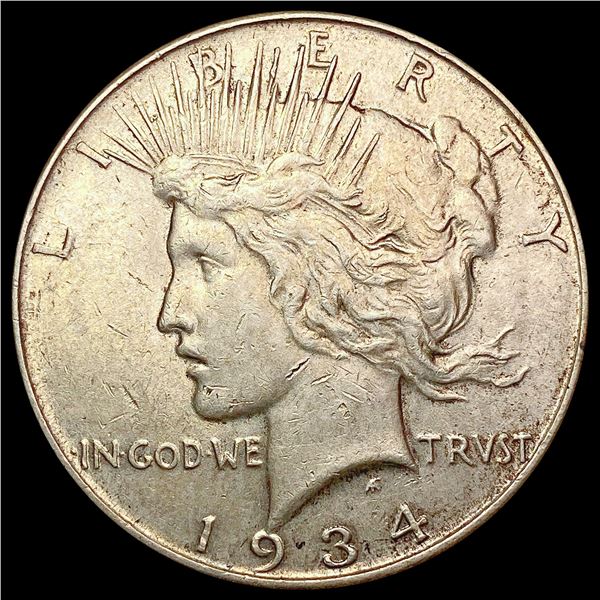 1934 Silver Peace Dollar CLOSELY UNCIRCULATED