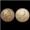 Image 2 : 1927-1934 Pair of US SIlver Peace Dollars [2 Coins] HIGH GRADE
