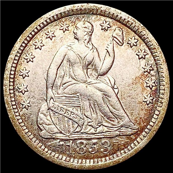 1853-O Seated Liberty Half Dime CHOICE AU